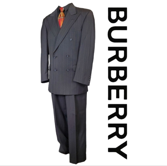 Burberry Suits & Blazers Burberrys Double Breasted Wool Suit